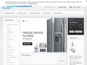 Modern water filters used in fridges